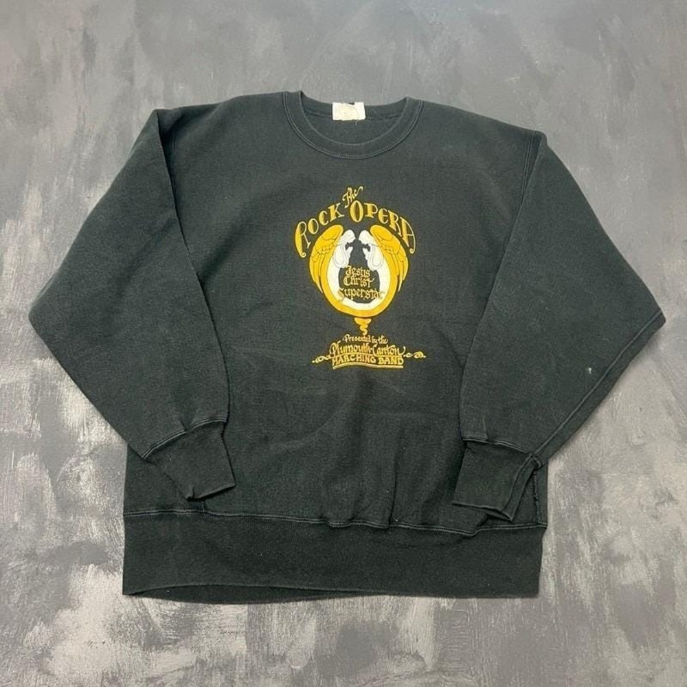 Vintage The Rock‎ Opera Sweatshirt Mens XXL Black 1990s Marching Band